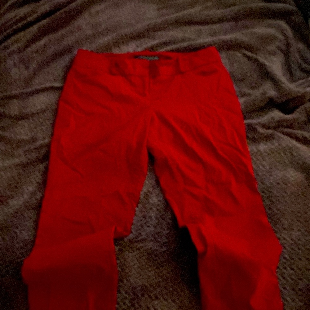 The Limited Red Exact Stretch Pants